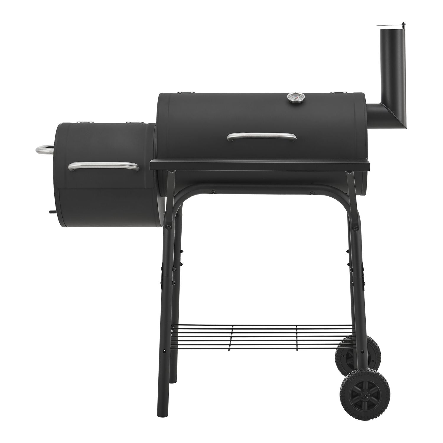 Arielli Charcoal Barbecue Smoker 115 x 110 x 64 cm - Black [casa.pro]