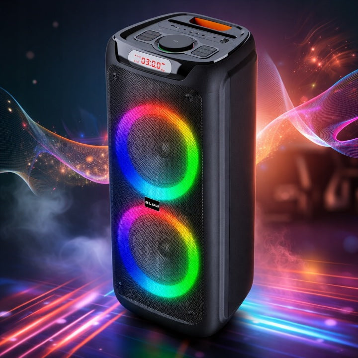 Blow GŁOŚNIK BLUETOOTH PRZENOŚNY BEZPRZEWODOWY DUŻY MIKROFON KARAOKE 280W
