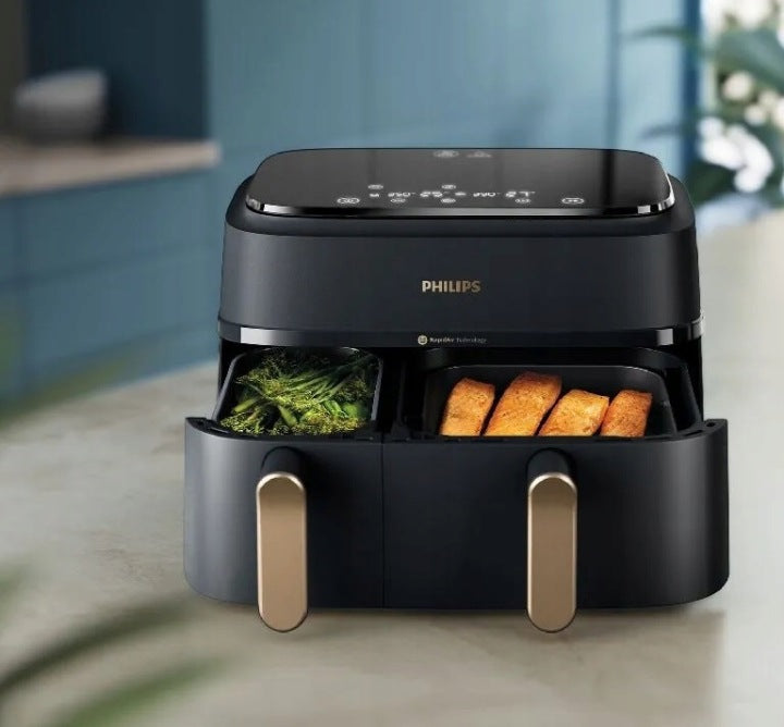 Philips Dwukomorowa frytkownica beztłuszczowa airfryer Philips Ovi 9L 2750W NA352