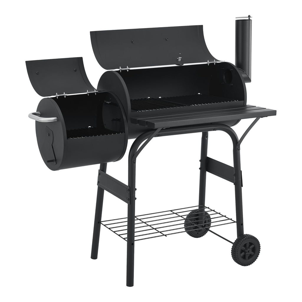 Arielli Charcoal Barbecue Smoker 115 x 110 x 64 cm - Black [casa.pro]