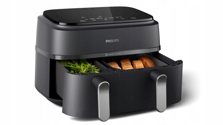 Philips Dwukomorowa frytkownica beztłuszczowa airfryer Philips Ovi 9L 2750W NA352
