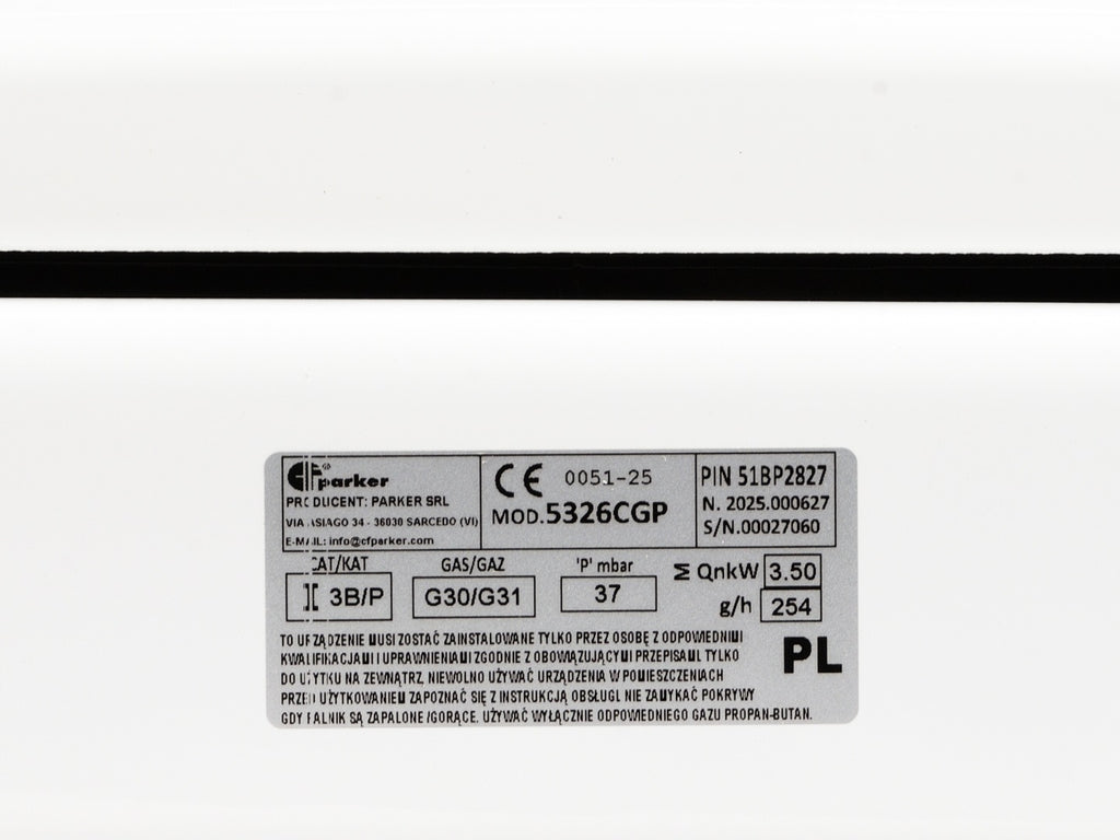 PARKER SRL 2 PALNIK KUCHENKA NA GAZ ZIEMNY-JEDYNA DO WEWNATRZ