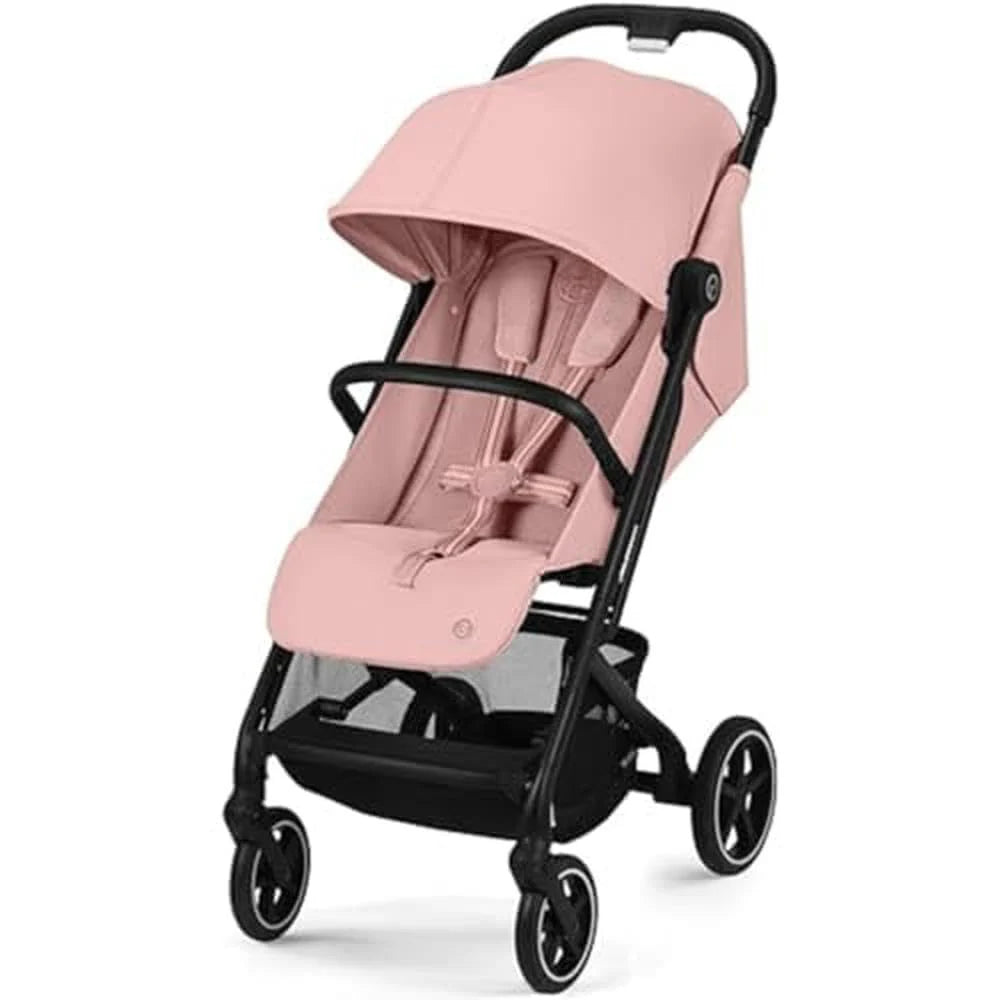 Cybex Gold Kinderwagen Beezy mit One-Pull Harness, Ab Geburt bis ca. 4 Jahre (max. 22 kg), Kompakt und ergonomisch, Magic Black (Schwarz mit schwarzem Rahmen)