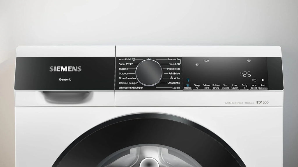 Siemens WM14N223 Waschmaschine iQ300, Frontlader mit 7kg Fassungsvermgen, 1400 UpM, speedPack L, LED-Display,Outdoor-Programm, Wei, 60cm
