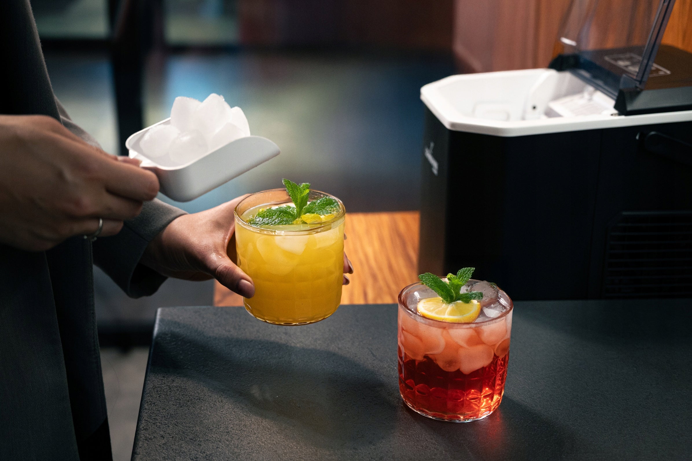 Kostkarka do lodu ICE wydajna szybka cicha maszyna do kostek 12kg +łopatka