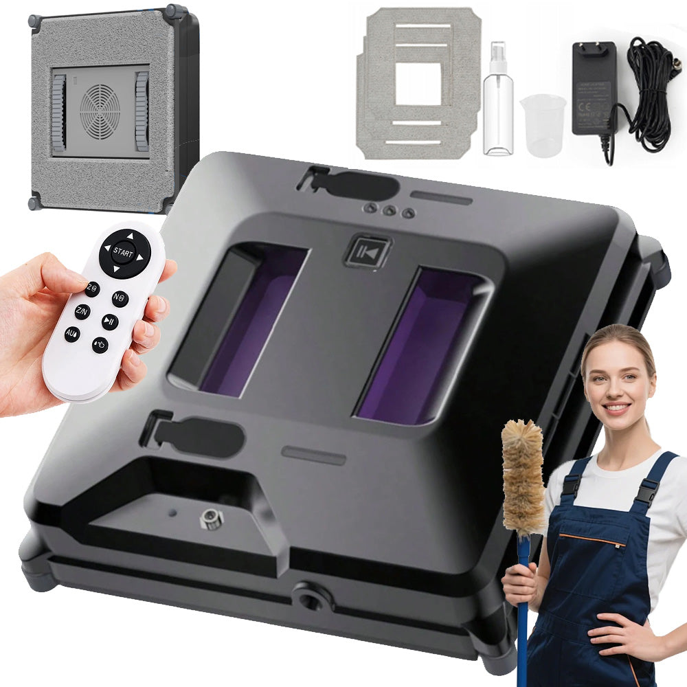 ROBOT DO MYCIA SZYB OKIEN LUSTRA AUTOMATYCZNA MYJKA 3 TRYB + 3 MOPÓW ZESTAW