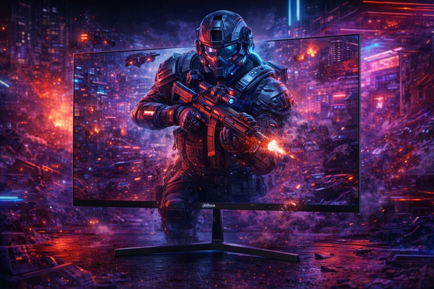 Dahua Monitor Gamingowy Bezramkowy DAHUA 27 Cali Full HD 144HZ 1MS IPS Głośniki
