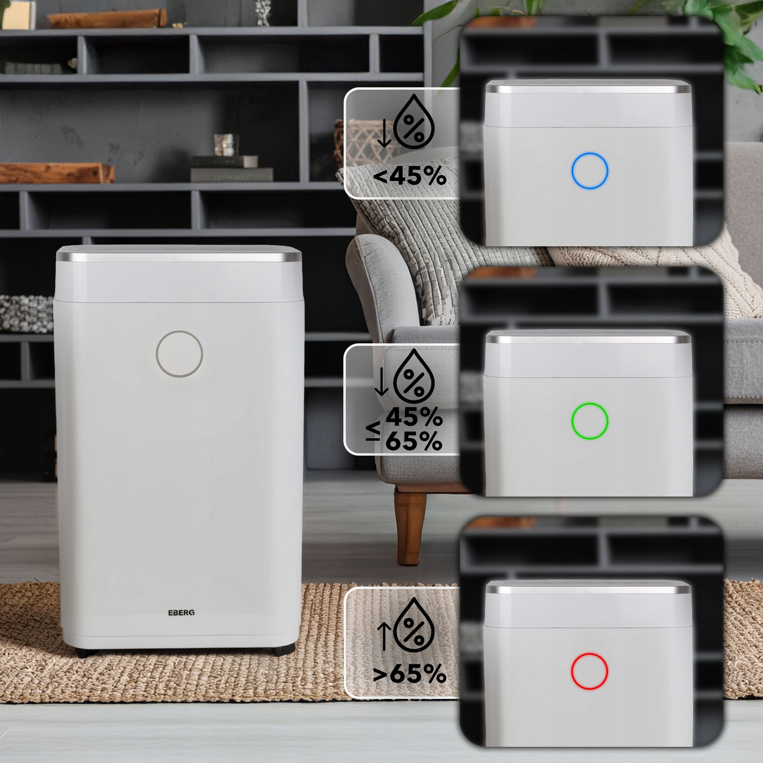 Osuszacz powietrza EBERG AZARI pochłaniacz 20l/24h +WiFi +TIMER +higrostat