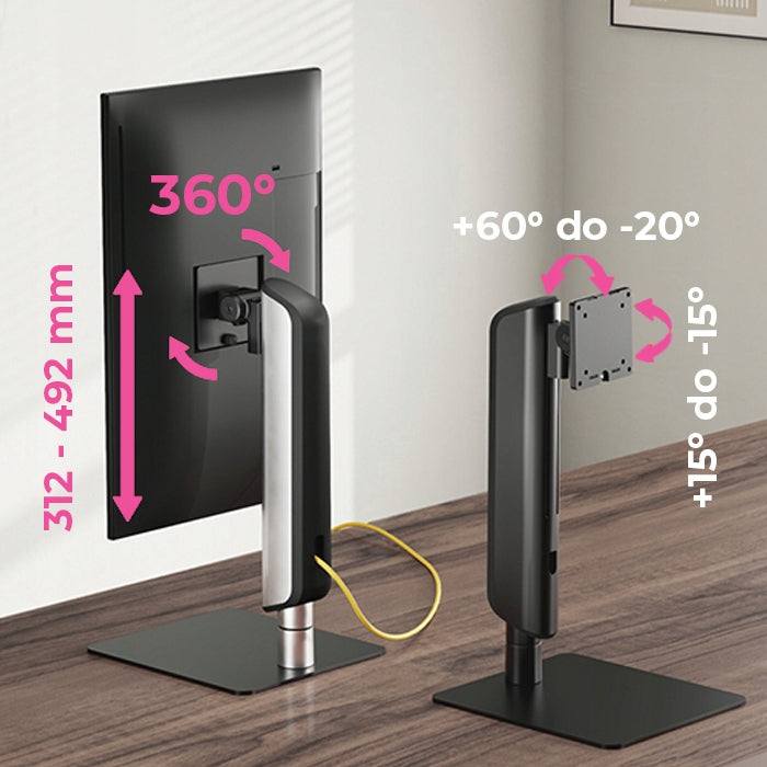 Mobilny uchwyt na Monitor 17-49 18 kg REGULACJA VESA Spacetronik