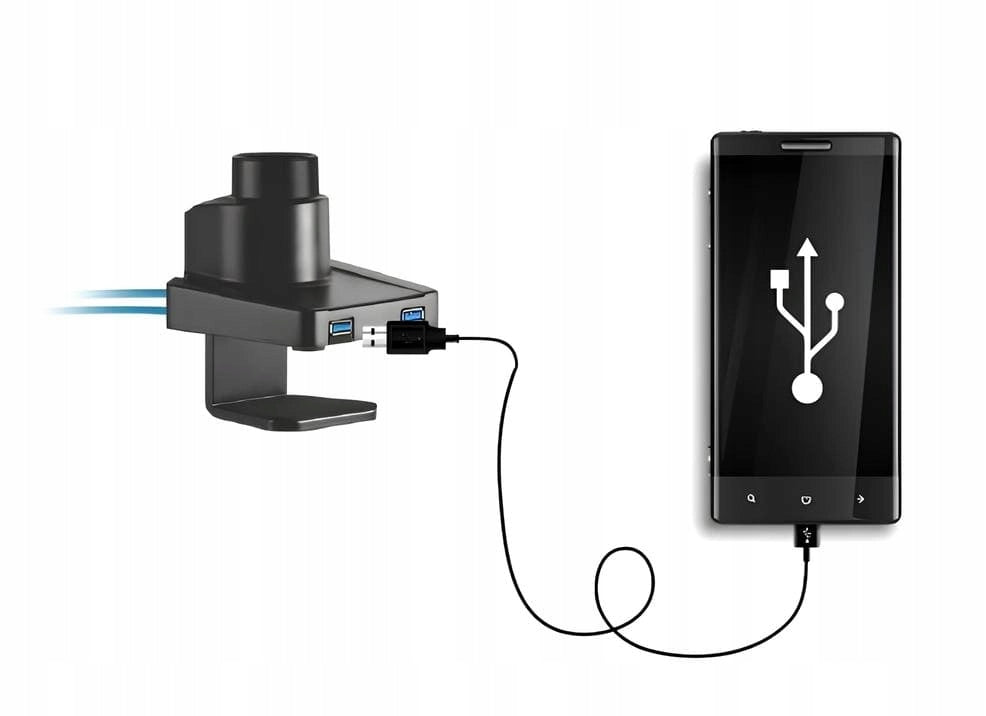 Uchwyt na Dwa Monitory 17-32 16kg USB VESA REGULOWANY biurkowy do biurka