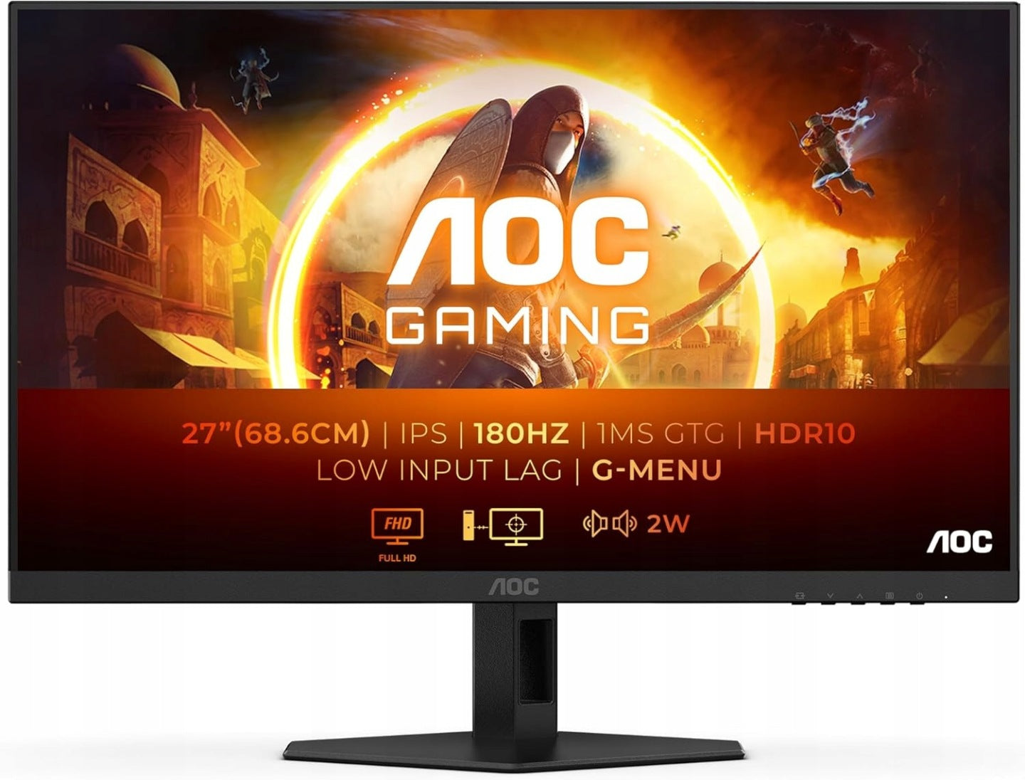 AOC 24G4XE | 23,8  | IPS | 16:9 | 180 Hz | 1 ms | 1920 x 1080 pikseli | Porty