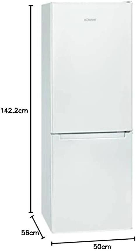 Bomann® Kühlschrank mit Gefrierfach 143cm hoch | Kühl Gefrierkombination 173L mit 3 Ablagen & 3 Schubladen | Türanschlag wechselbar | leise Kühlgefrierkombi 40db | Kühlschrank | KG 7331 inox