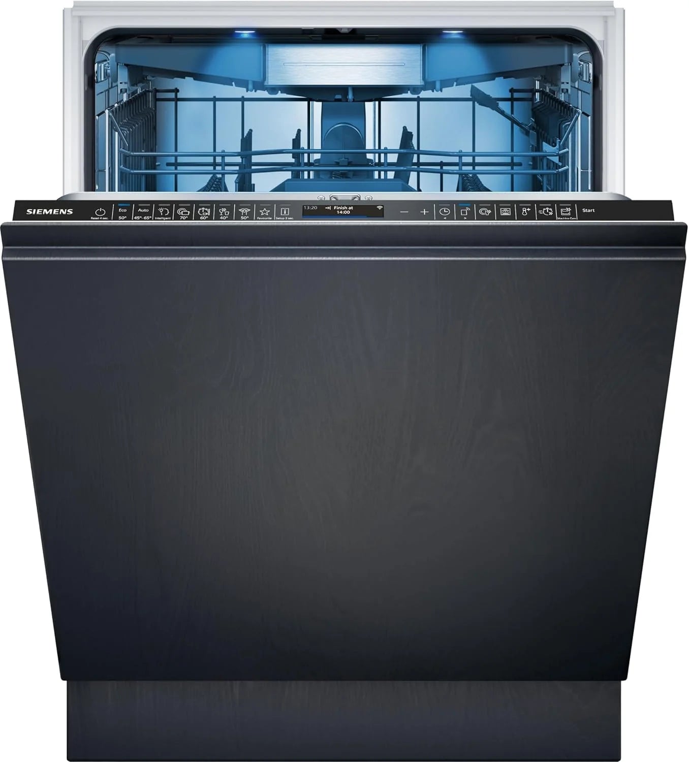 Siemens SN43ES14VE, iQ300 Smarter Geschirrspüler, Unterbau-Spülmaschine mit Besteckschublade, 60 cm, automatische Türöffnung dank autoOpen dry, besonders leise mit iQdrive-Motor, aquaStop, Edelstahl