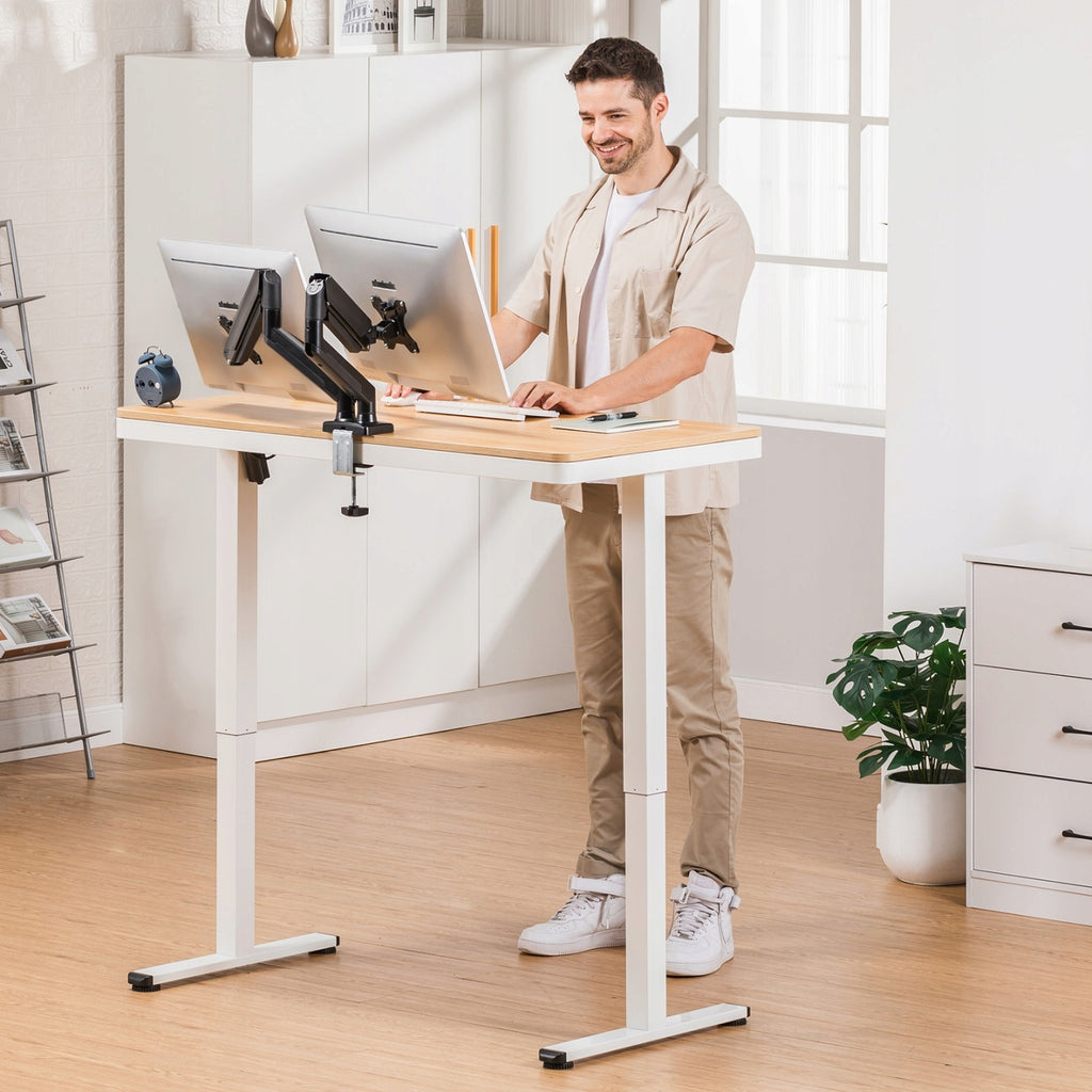 Uchwyt monitora do 2 monitorów (13'-32'), obrotowy o 360°, VESA 75 i 100