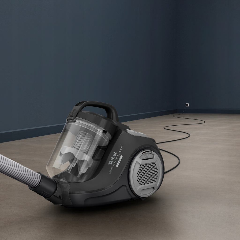 Odkurzacz bezworkowy Tefal Power Cyclon TW2925 mocny czarny HEPA cichy