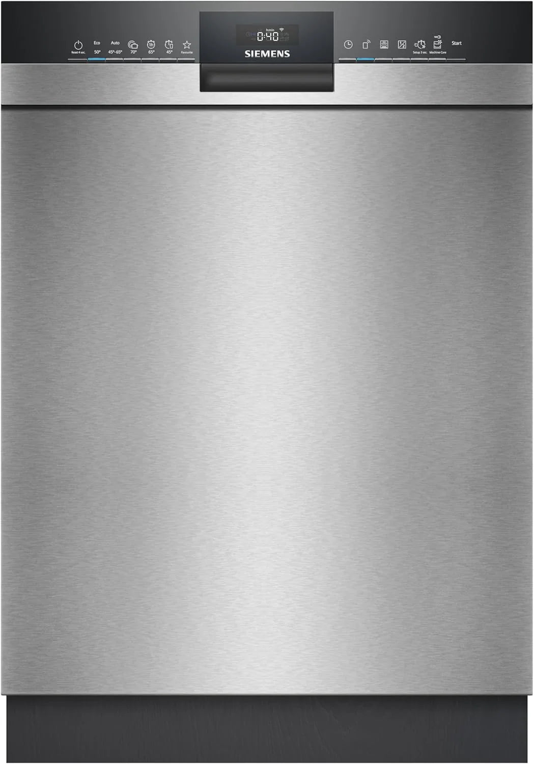 Siemens SN43ES14VE, iQ300 Smarter Geschirrspüler, Unterbau-Spülmaschine mit Besteckschublade, 60 cm, automatische Türöffnung dank autoOpen dry, besonders leise mit iQdrive-Motor, aquaStop, Edelstahl