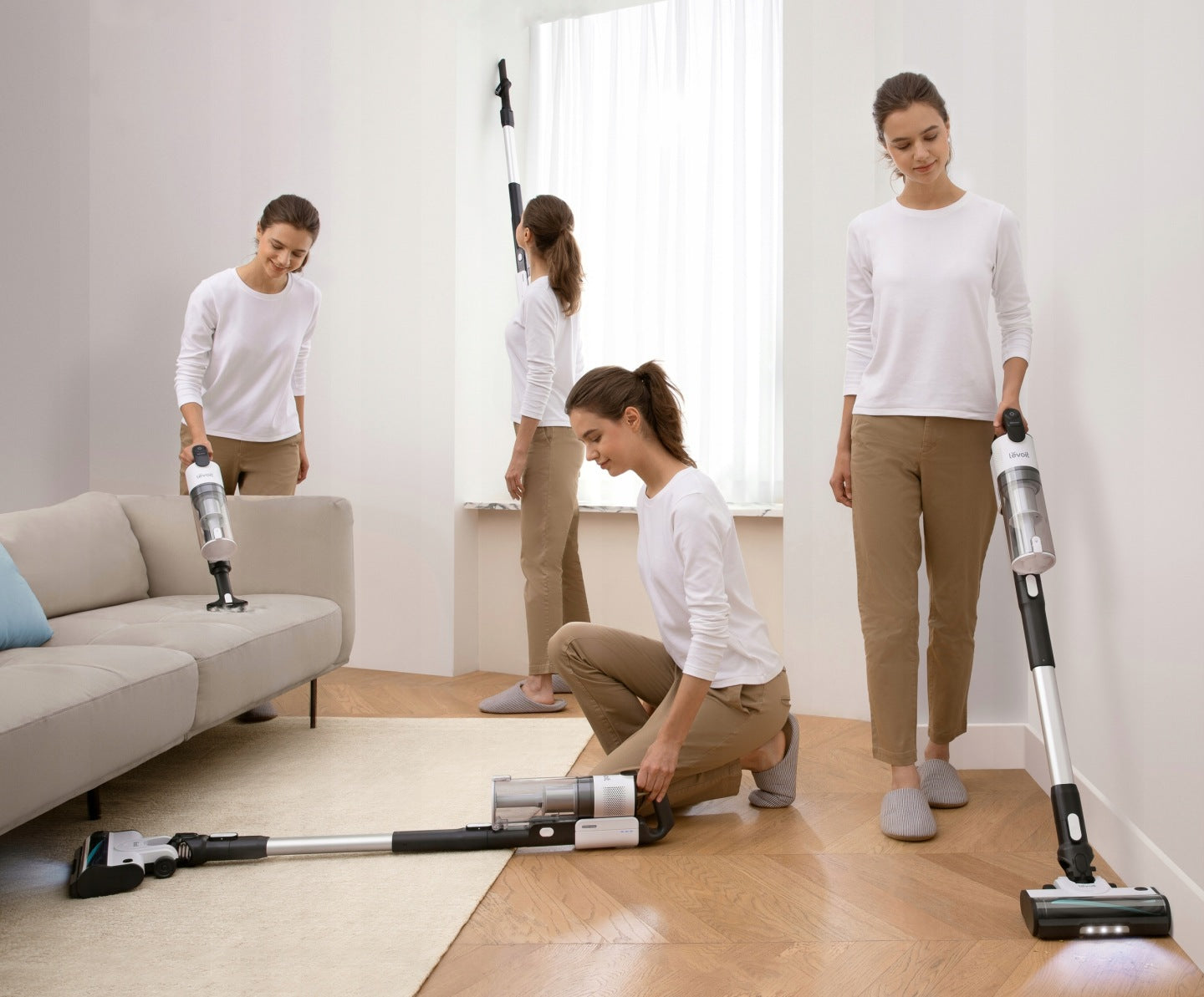 Odkurzacz pionowy Levoit LVAC-300 PLUS lekki 60 minut pracy + AKCESORIA