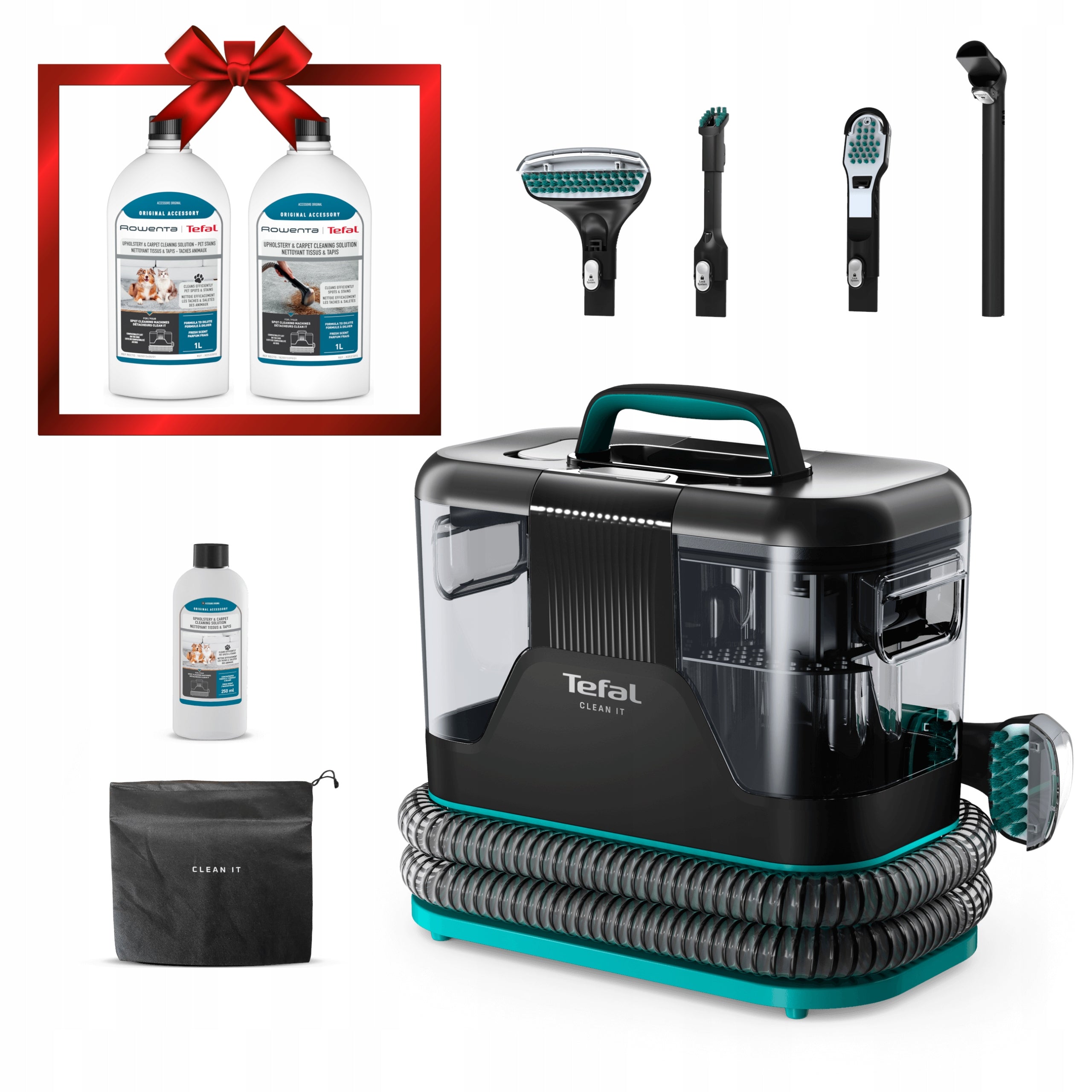 Odkurzacz piorący do tapicerki dywanów Tefal Clean It Hot&Cold IZ7021 1150W
