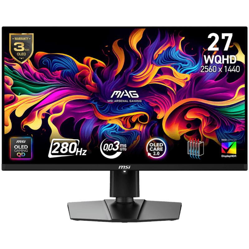MSI Monitor 26,5 MSI MAG 271QP QD-OLED X28 | 2560x1440 (WQHD) | 280Hz | 0,03ms