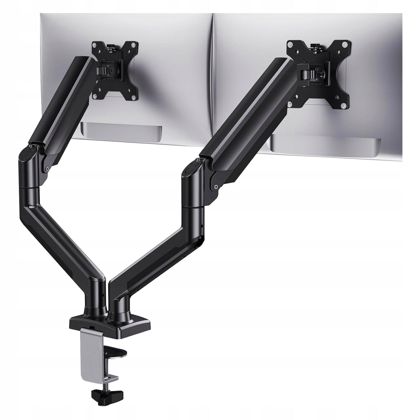 Uchwyt monitora do 2 monitorów (13'-32'), obrotowy o 360°, VESA 75 i 100