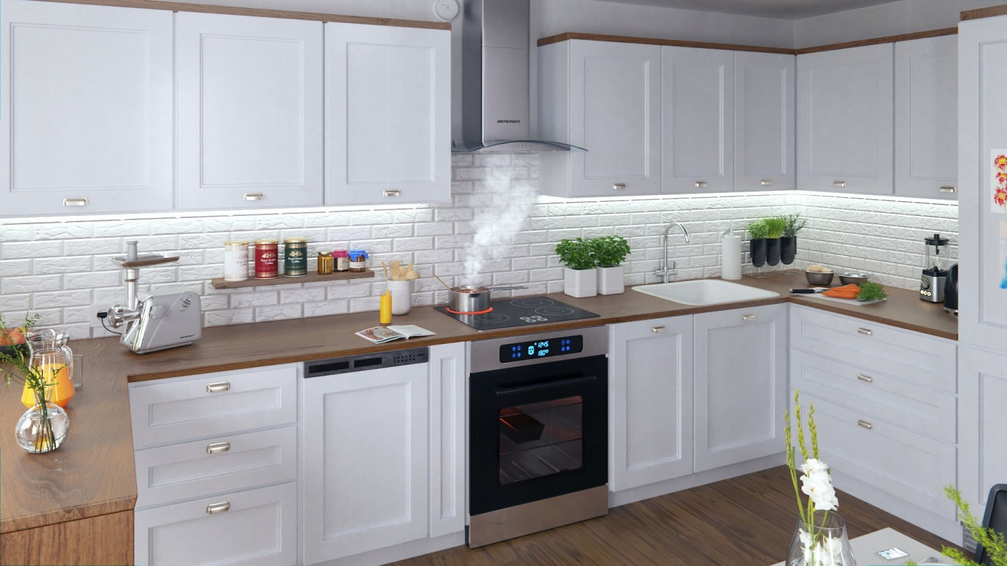 OKAP KUCHENNY 60cm KOMINOWY LED BT-202 BERDSEN