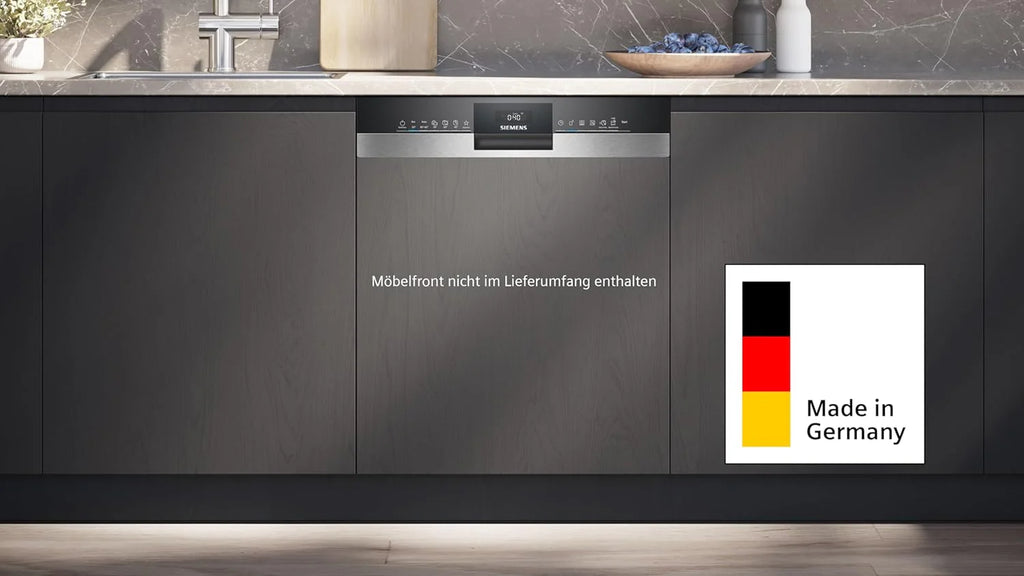 Siemens SN43ES14VE, iQ300 Smarter Geschirrspüler, Unterbau-Spülmaschine mit Besteckschublade, 60 cm, automatische Türöffnung dank autoOpen dry, besonders leise mit iQdrive-Motor, aquaStop, Edelstahl
