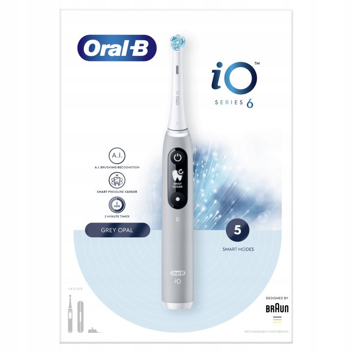 Oral-B Szczoteczka magnetyczna elektryczna Oral-B iO6 Grey Opal