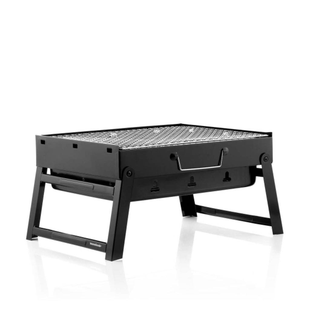 Innovagoods przenośny składany grill węglowy 35x27 cm dla 2 osób (żelazny)